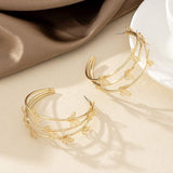 Fashion Sweet Double Layer Butterfly Stud Earrings & Hoop Earrings, Hollow Out Unique Design Women Earrings, High-End Temperament Stud Ear Jewelry - My Store - Flyclothing LLC
