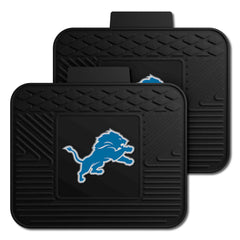 Detroit Lions Back Seat Car Utility Mats - 2 Piece Set - Detroit Lions