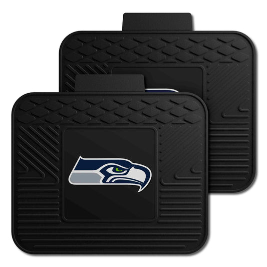 Seattle Seahawks Back Seat Car Utility Mats - 2 Piece Set - Seattle Seahawks