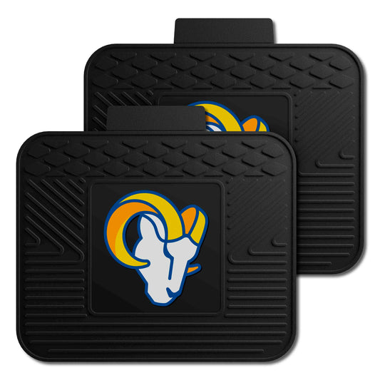 Los Angeles Rams Back Seat Car Utility Mats - 2 Piece Set - Los Angeles Rams