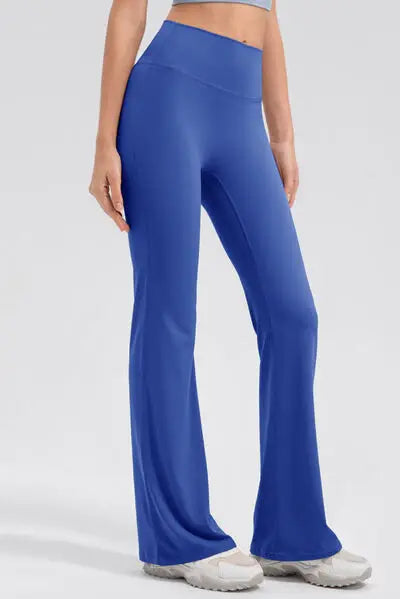 High Waist Straight Active Pants - Trendsi - Flyclothing LLC