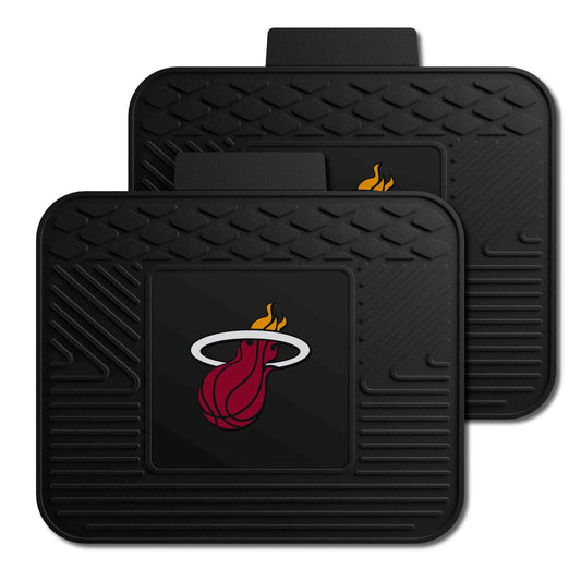 Miami Heat Back Seat Car Utility Mats - 2 Piece Set