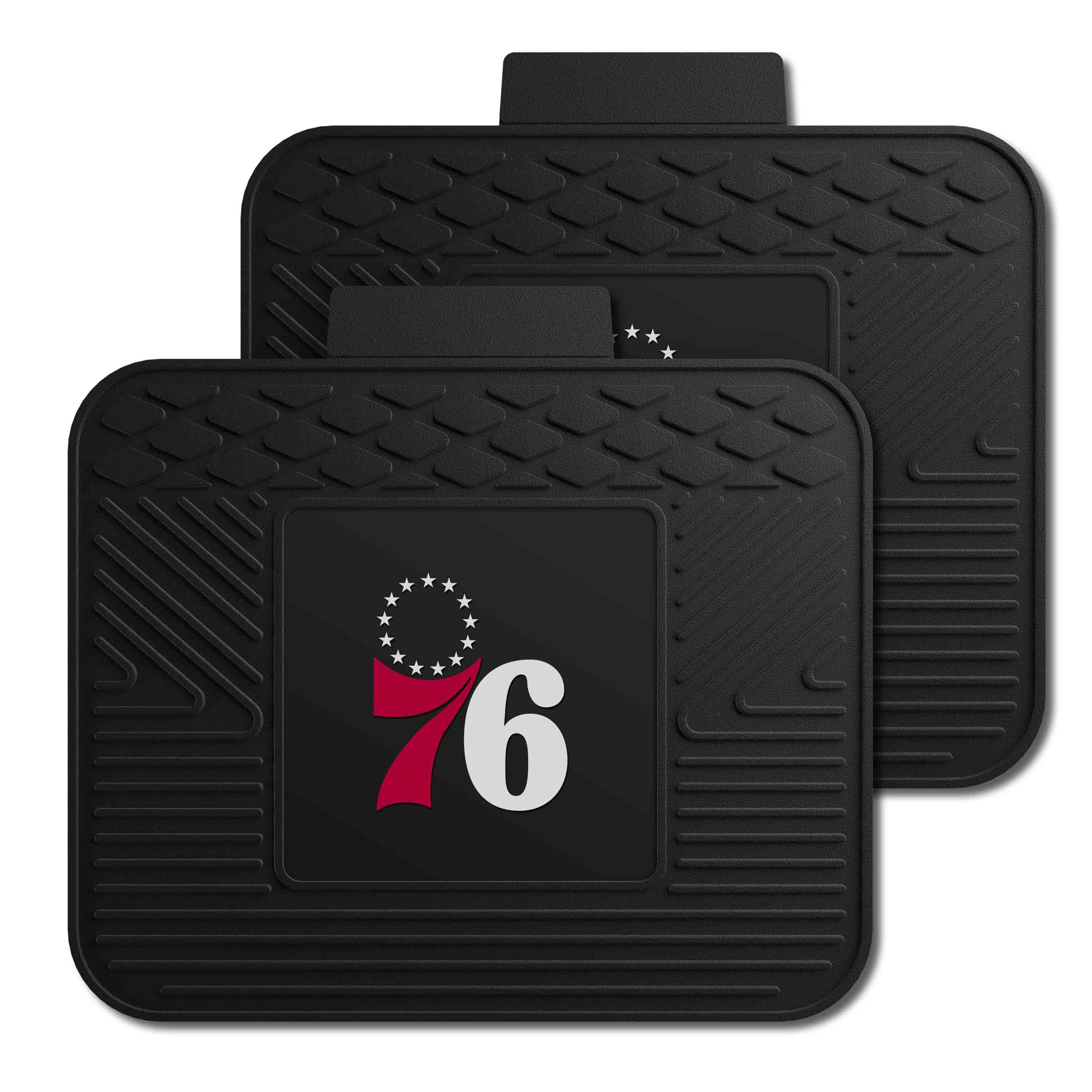 Philadelphia 76ers Back Seat Car Utility Mats - 2 Piece Set - Philadelphia 76ers