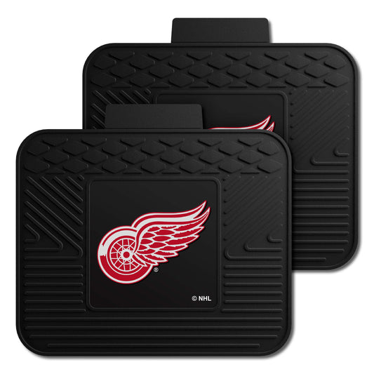 Detroit Red Wings Back Seat Car Utility Mats - 2 Piece Set - Detroit Red Wings