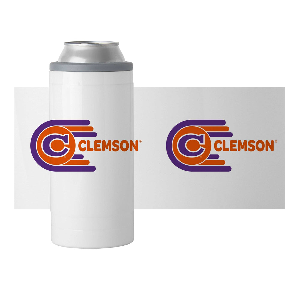 Clemson 12oz Whirl Slim Can Coolie - Logo Brands - Flyclothing LLC