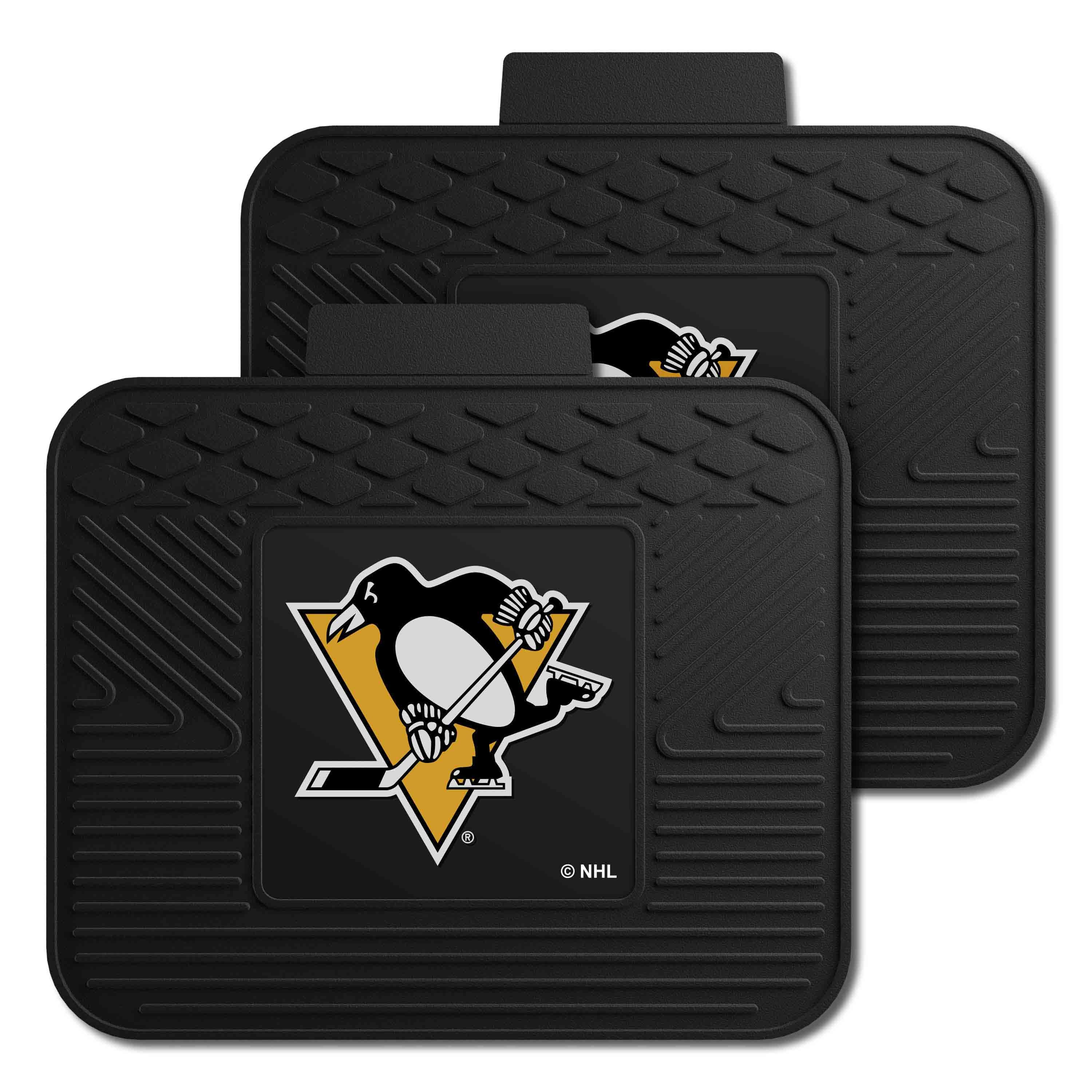 Pittsburgh Penguins Back Seat Car Utility Mats - 2 Piece Set - Pittsburgh Penguins