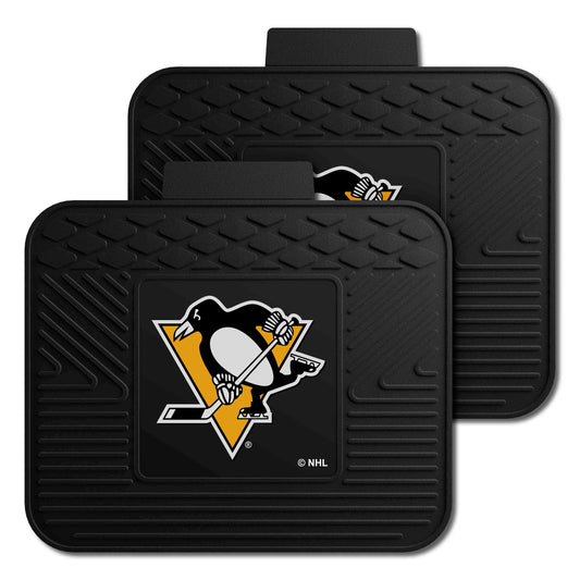 Pittsburgh Penguins Back Seat Car Utility Mats - 2 Piece Set - Pittsburgh Penguins
