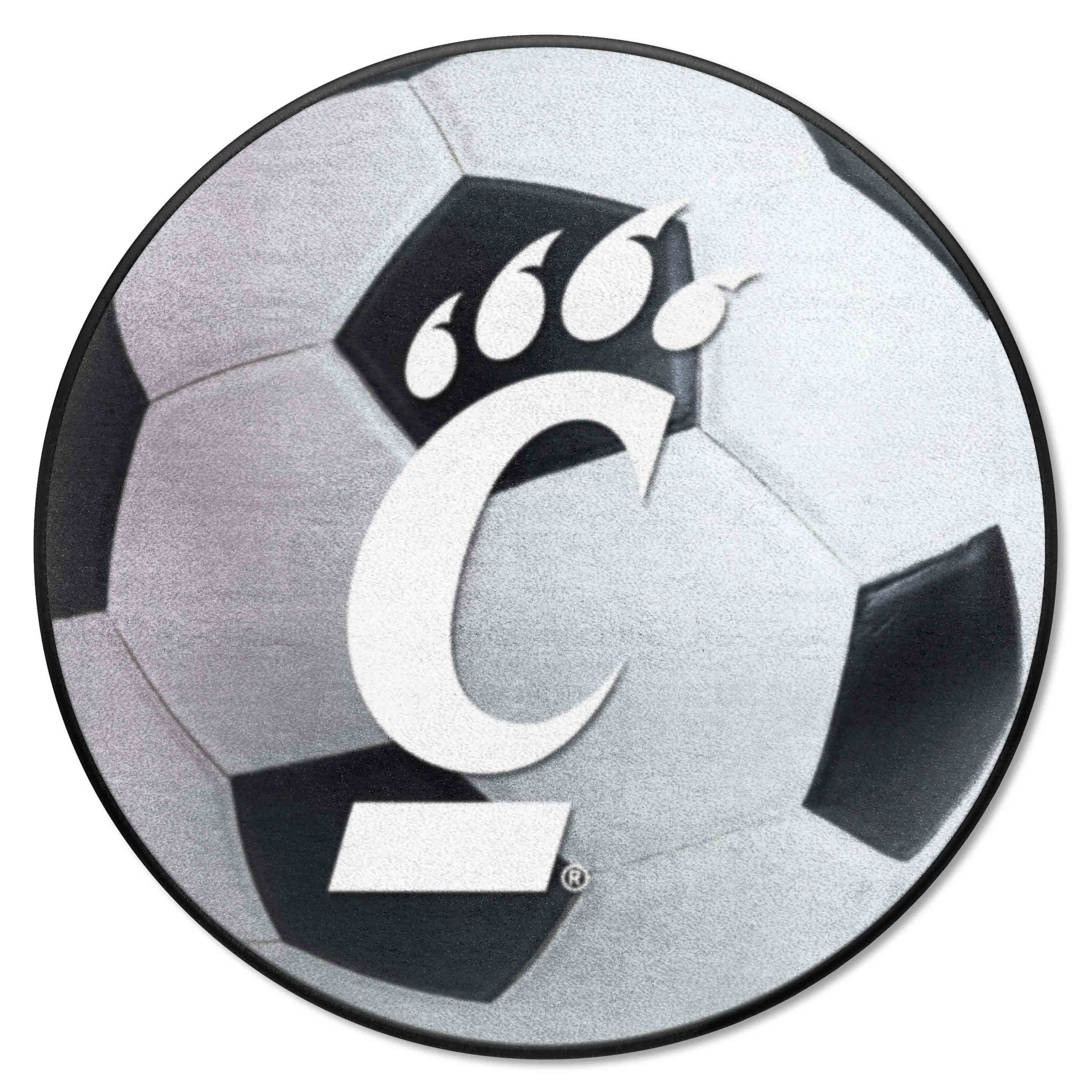 Cincinnati Bearcats Soccer Ball Rug - 27in. Diameter - Cincinnati