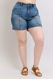 Judy Blue Full Size High Rise Denim Shorts Plus Size - Trendsi - Flyclothing LLC