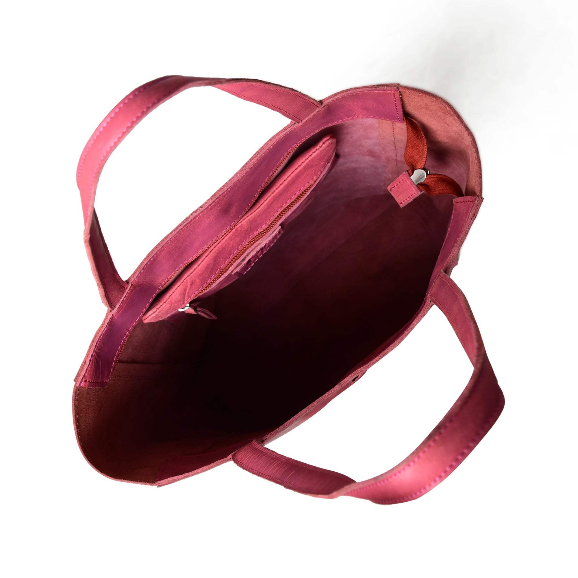 Maroon Leather Tote Bag - Classy Leather Bags - Flyclothing LLC