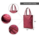 Maroon Leather Tote Bag - Classy Leather Bags - Flyclothing LLC