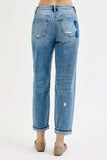 RISEN Full Size Mid Rise Fit-boyfriend Heart Shade Jeans Plus Size - Trendsi - Flyclothing LLC