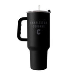 College of Charleston 40oz Black Tonal Powder Coat Tumbler - Logo Brands - Flyclothing LLC