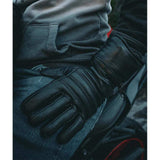 Mens Gauntlet Leather Gloves with Rain Cover - Unik Just for Bikers - Flyclothing LLC