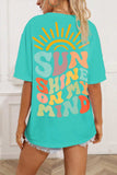 SUN SHINE ON MY MIND Round Neck T-Shirt - Trendsi - Flyclothing LLC