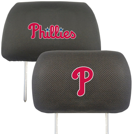 Philadelphia Phillies Embroidered Head Rest Cover Set - 2 Pieces - Philadelphia Phillies