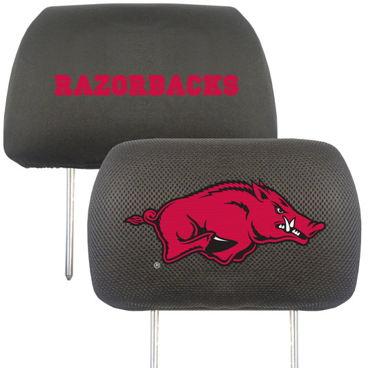 Arkansas Razorbacks Embroidered Head Rest Cover Set - 2 Pieces - Arkansas