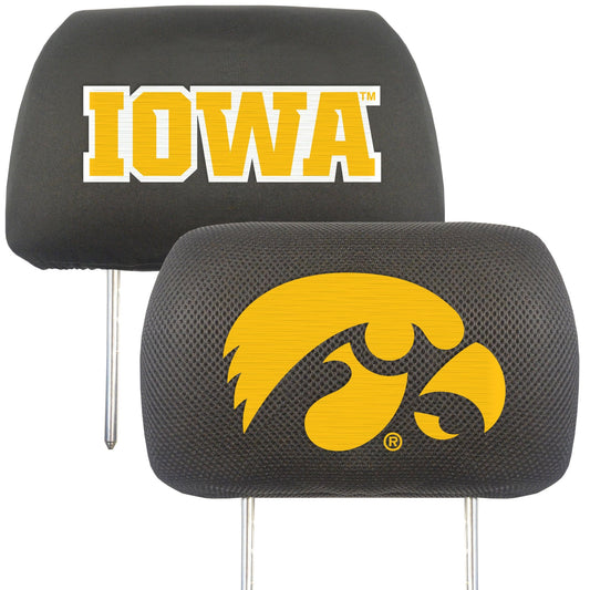 Iowa Hawkeyes Embroidered Head Rest Cover Set - 2 Pieces - Iowa