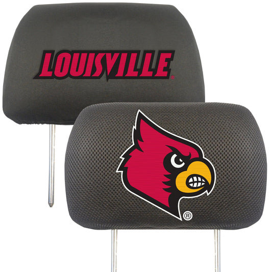 Louisville Cardinals Embroidered Head Rest Cover Set - 2 Pieces - Louisville