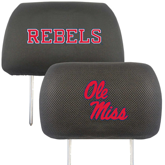 Ole Miss Rebels Embroidered Head Rest Cover Set - 2 Pieces - Ole Miss