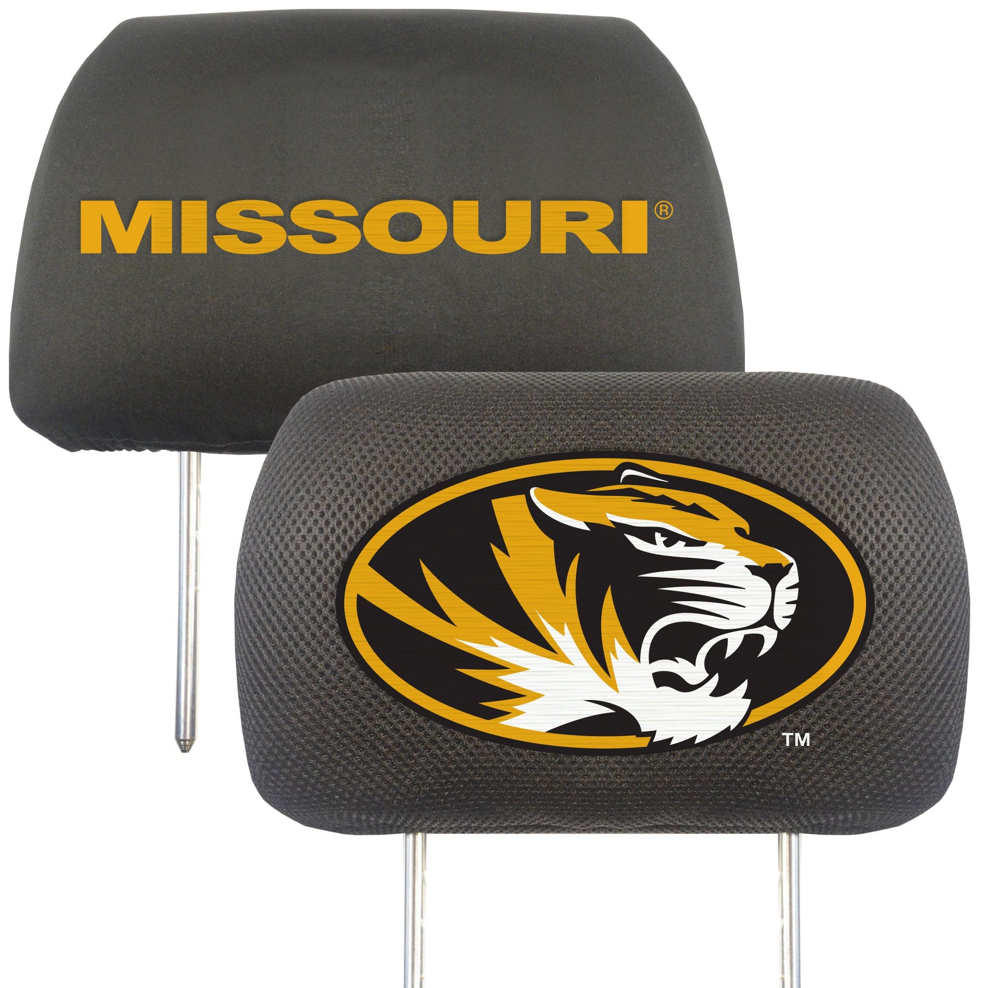 Missouri Tigers Embroidered Head Rest Cover Set - 2 Pieces - Missouri