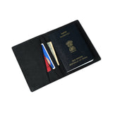 Front Pocket Black Passport Holder - Classy Leather Bags - Flyclothing LLC
