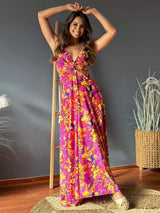Twisted Printed V-Neck Cami Dress - Trendsi - Flyclothing LLC