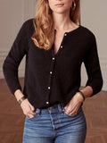 Button Down Long Sleeve Sweater - Trendsi - Flyclothing LLC