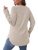 Round Neck Raglan Sleeve T-Shirt - Trendsi - Flyclothing LLC