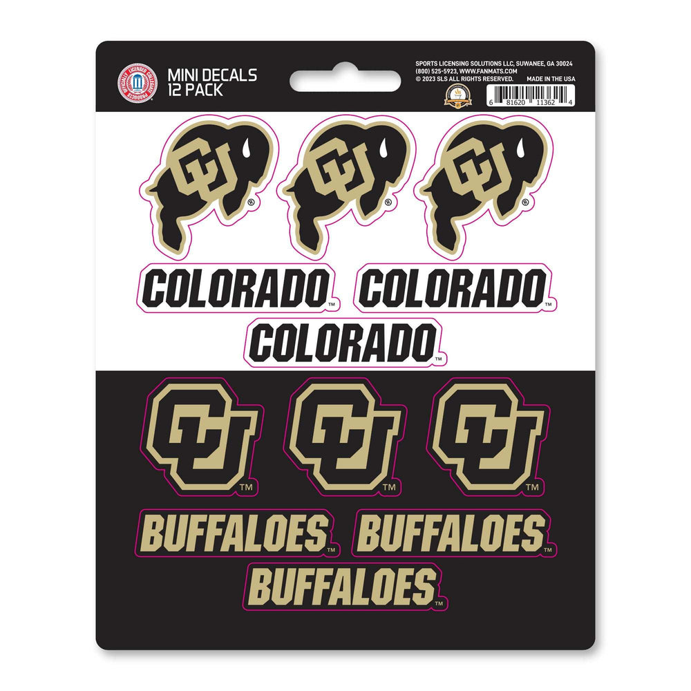 University of Colorado Mini Decal 12-pk - Logo Brands - Flyclothing LLC