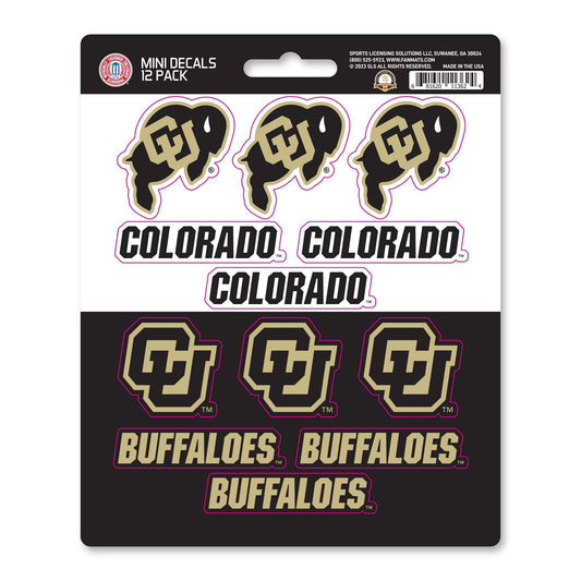University of Colorado Mini Decal 12-pk - Logo Brands - Flyclothing LLC