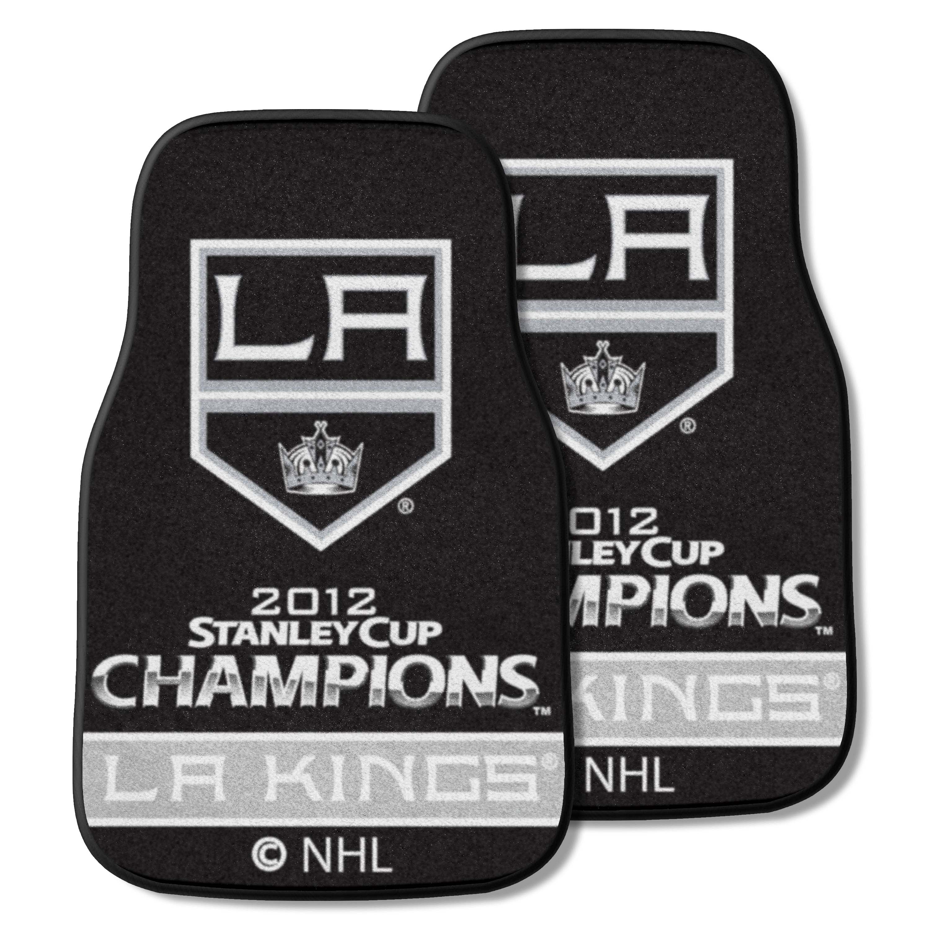 Los Angeles Kings Front Carpet Car Mat Set - 2 Pieces, 2012 NHL Stanley Cup Champions - Los Angeles Kings