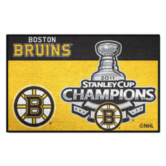 Boston Bruins Starter Mat Accent Rug - 19in. x 30in., 2011 NHL Stanley Cup Champions - Boston Bruins