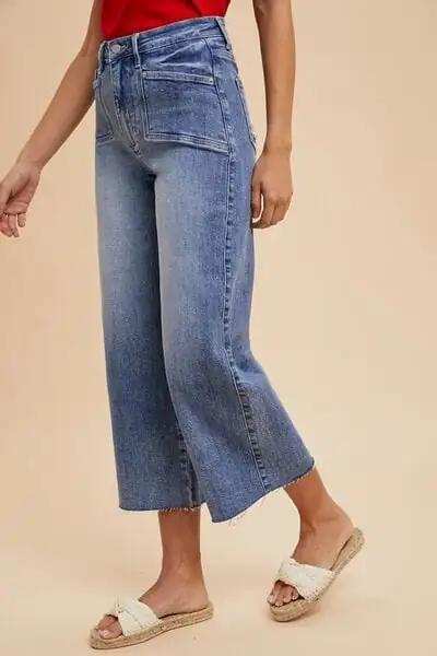 Annie Wear High Rise Wide Leg Jeans - Trendsi - Flyclothing LLC