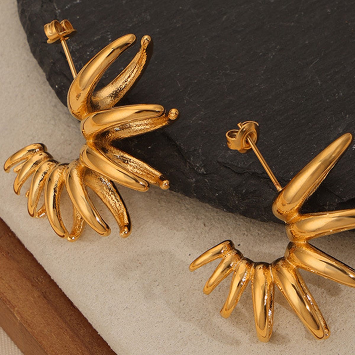 Titanium Steel Irregular Shape Earrings - Trendsi