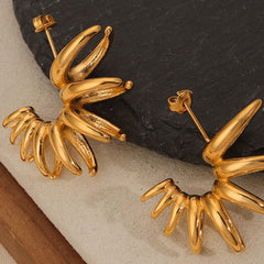 Titanium Steel Irregular Shape Earrings - Trendsi