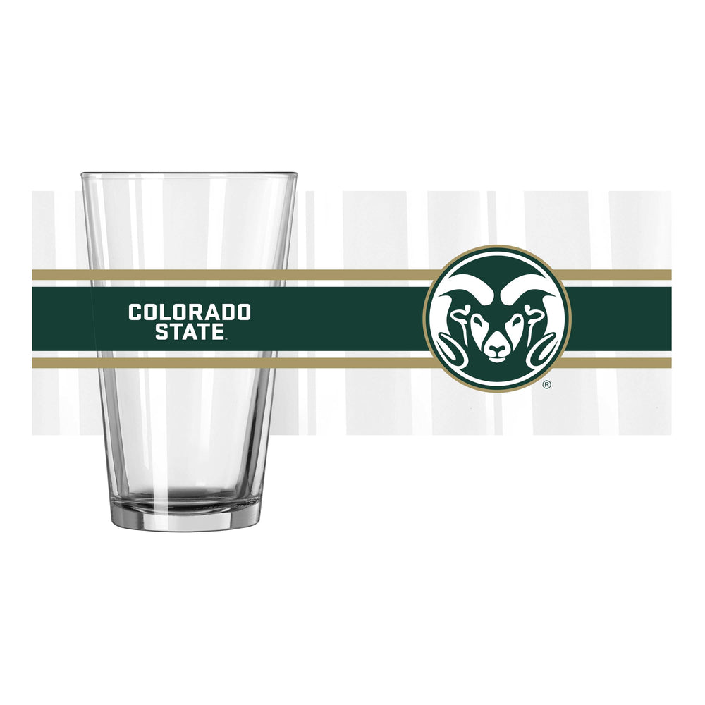 Colorado State 16oz Stripe Pint Glass - Logo Brands - Flyclothing LLC