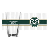 Colorado State 16oz Stripe Pint Glass - Logo Brands - Flyclothing LLC