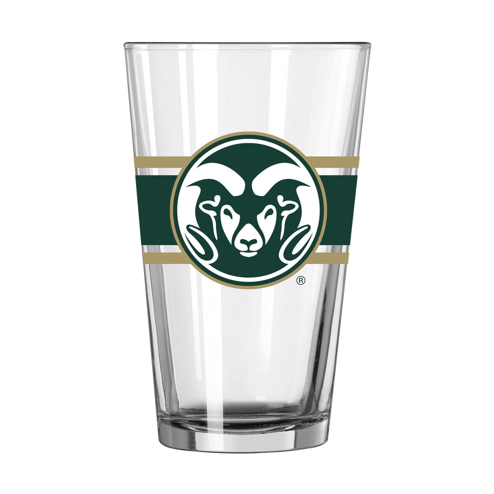 Colorado State 16oz Stripe Pint Glass - Logo Brands - Flyclothing LLC