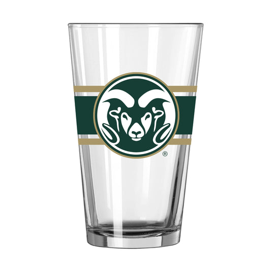 Colorado State 16oz Stripe Pint Glass - Logo Brands - Flyclothing LLC