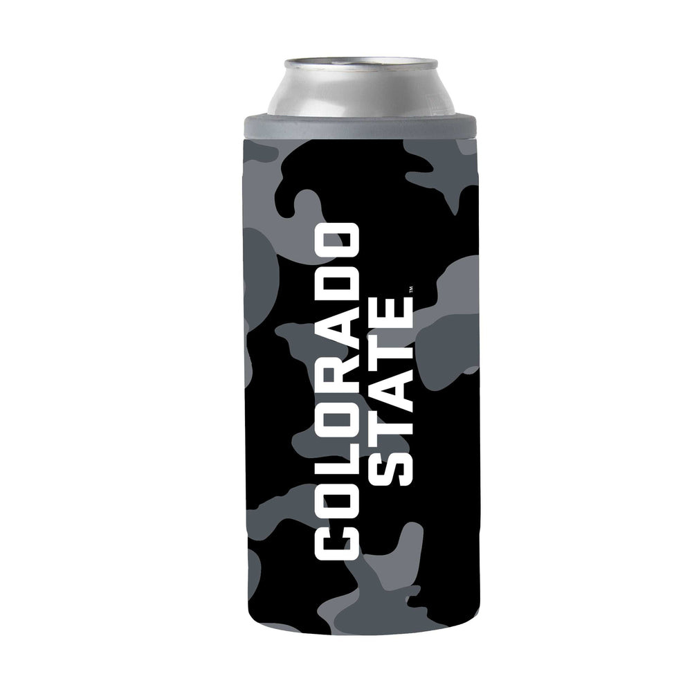 Colorado State Black Camo 12oz Slim Can Coolie - Logo Brands - Flyclothing LLC