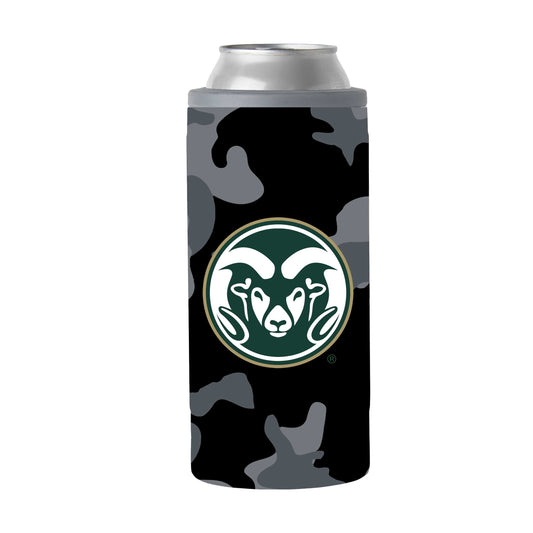 Colorado State Black Camo 12oz Slim Can Coolie - Logo Brands - Flyclothing LLC