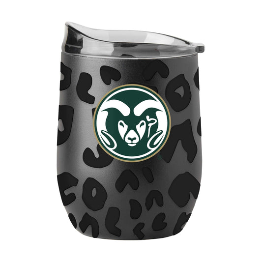 Colorado State Leopard 16oz Black Powdercoat Curved Beverage - Logo Brands - Flyclothing LLC