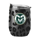 Colorado State Leopard 16oz Black Powdercoat Curved Beverage - Logo Brands - Flyclothing LLC