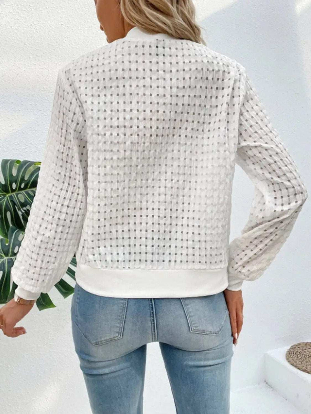 Zip Up Long Sleeve Jacket - Trendsi - Flyclothing LLC