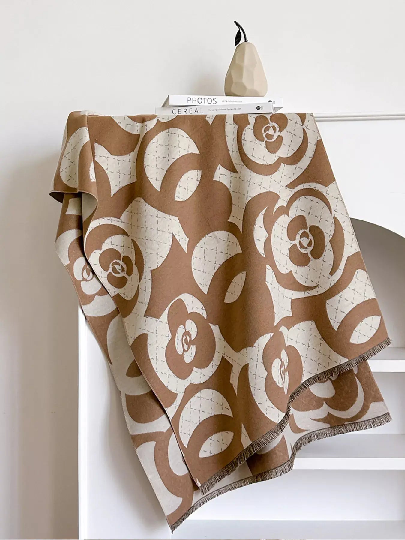 Floral Patterned Warm Scarf - Trendsi - Flyclothing LLC