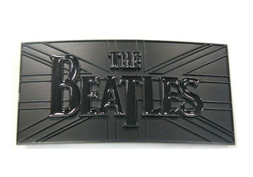 The Beatles Black Logo Belt Buckle