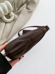 PU Leather Shoulder Bag with EarPods Bag - Trendsi