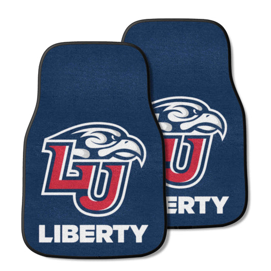 Liberty Flames Front Carpet Car Mat Set - 2 Pieces - Liberty