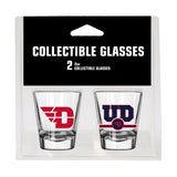 Dayton Campus Colors 2oz Letterman Shot Glass 2 Pack - Logo Brands - Flyclothing LLC